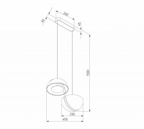 Подвесной светильник Eurosvet Emisfero 50083/2 LED золото в Сысерти - sysert.ok-mebel.com | фото 4