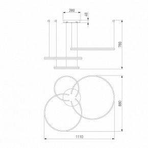 Подвесной светильник Eurosvet Gap 90180/3 золото 160W в Сысерти - sysert.ok-mebel.com | фото 5