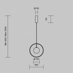 Подвесной светильник Maytoni Paparazzi MOD407PL-L12B3K1 в Сысерти - sysert.ok-mebel.com | фото 2