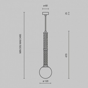 Подвесной светильник Maytoni Teatro MOD287PL-01BS1 в Сысерти - sysert.ok-mebel.com | фото 5