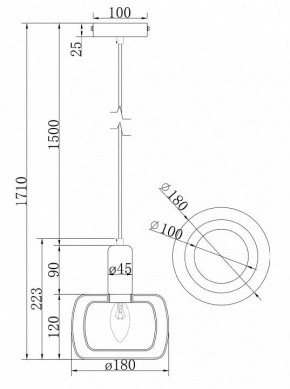 Подвесной светильник Maytoni Vision MOD411PL-01G в Сысерти - sysert.ok-mebel.com | фото 7