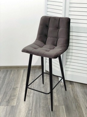 Полубарный стул CHILLI-QB графит #14, велюр / черный каркас (H=66cm) М-City в Сысерти - sysert.ok-mebel.com | фото 2