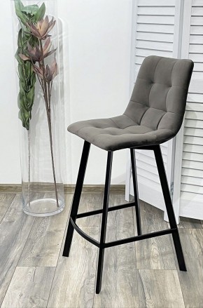 Полубарный стул CHILLI-QB SQUARE графит #14, велюр / черный каркас (H=66cm) М-City в Сысерти - sysert.ok-mebel.com | фото 2