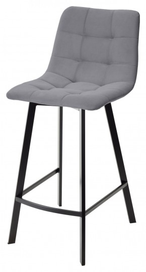 Полубарный стул CHILLI-QB SQUARE серый #27, велюр / черный каркас (H=66cm) М-City в Сысерти - sysert.ok-mebel.com | фото