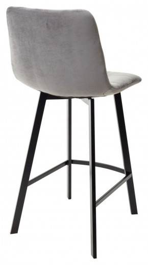 Полубарный стул CHILLI-QB SQUARE светло-серый #26, велюр / черный каркас (H=66cm) М-City в Сысерти - sysert.ok-mebel.com | фото 4