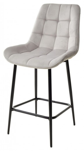 Полубарный стул ХОФМАН, цвет H-09 Светло-серый, велюр / черный каркас H=63cm М-City в Сысерти - sysert.ok-mebel.com | фото