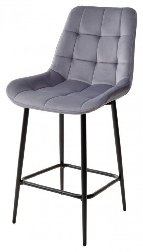 Полубарный стул ХОФМАН, цвет H-14 Серый, велюр / черный каркас H=63cm М-City в Сысерти - sysert.ok-mebel.com | фото
