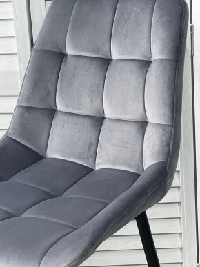 Полубарный стул ХОФМАН, цвет H-14 Серый, велюр / черный каркас H=63cm М-City в Сысерти - sysert.ok-mebel.com | фото 2