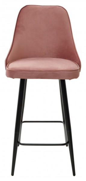 Полубарный стул NEPAL-PB РОЗОВЫЙ #15, велюр/ черный каркас (H=68cm) М-City в Сысерти - sysert.ok-mebel.com | фото 5