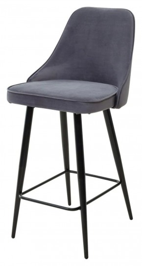 Полубарный стул NEPAL-PB СЕРЫЙ #27, велюр/ черный каркас (H=68cm) М-City в Сысерти - sysert.ok-mebel.com | фото 1