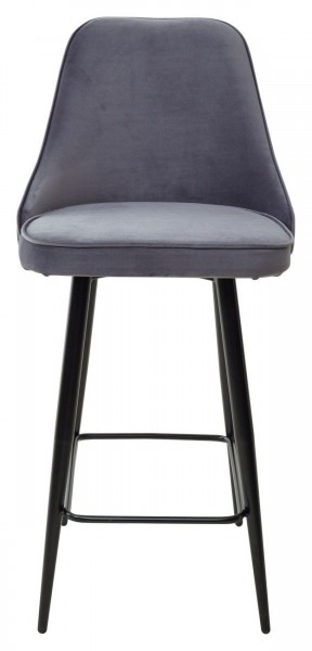Полубарный стул NEPAL-PB СЕРЫЙ #27, велюр/ черный каркас (H=68cm) М-City в Сысерти - sysert.ok-mebel.com | фото 5