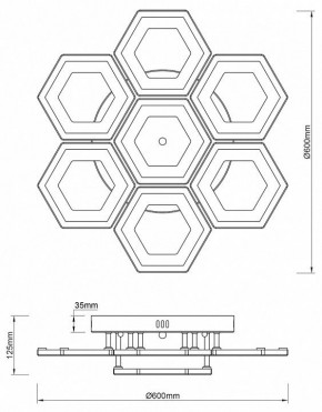 Потолочная люстра Escada Hexagon 10204/7LED в Сысерти - sysert.ok-mebel.com | фото 7