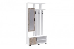 Прихожая Бриз Центральная секция (Белый/ Дуб юкон) в Сысерти - sysert.ok-mebel.com | фото