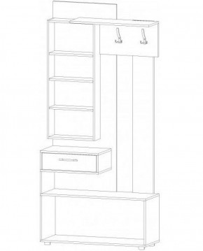 ИНФИНИТИ Прихожая Секция с зеркалом (ясень шимо комб.) в Сысерти - sysert.ok-mebel.com | фото 2