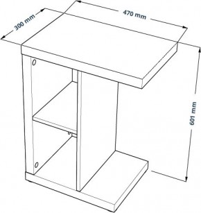 Приставной стол Энкель Т, тамбурат, цвет дуб беленый в Сысерти - sysert.ok-mebel.com | фото 3