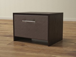 PROxSON Тумба Varna (ЛДСП Венге+экокожа Дуб венге с коричневым) 51x40 в Сысерти - sysert.ok-mebel.com | фото