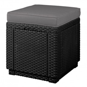 Пуфик Куб с подушкой (Cube with cushion) графит - прохладный серый в Сысерти - sysert.ok-mebel.com | фото