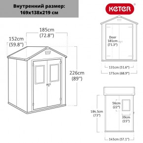 Сарай Манор 6*5 TWF (два окна на фасаде) MANOR 6x5 DD (two windows at the front) в Сысерти - sysert.ok-mebel.com | фото 2