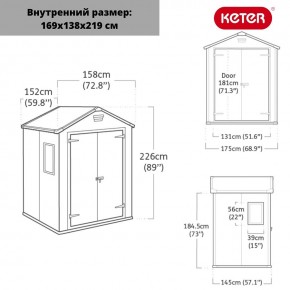 Сарай Манор 6x5DD (Manor 6x5DD) cерый/белый в Сысерти - sysert.ok-mebel.com | фото 2