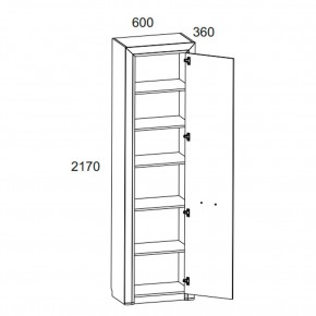 Шкаф 1D, OLIVIA, цвет вудлайн крем/дуб анкона в Сысерти - sysert.ok-mebel.com | фото 2