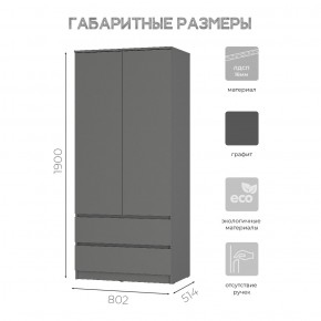 Шкаф 2-х створчатый Симпл ШК-03 (графит) в Сысерти - sysert.ok-mebel.com | фото 6