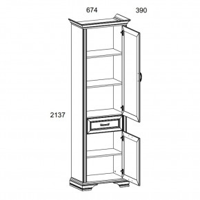 Шкаф 2D1S, MONAKO, цвет Сосна винтаж/дуб анкона в Сысерти - sysert.ok-mebel.com | фото 3