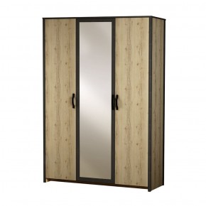Шкаф 3-дверный с зеркалом №885 Гранж в Сысерти - sysert.ok-mebel.com | фото