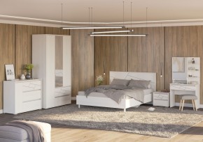 АДЕЛИНА Шкаф 3-х дверный с 2-мя ящ (белый рамух) в Сысерти - sysert.ok-mebel.com | фото 3