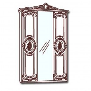 Шкаф 3-х дверный с зеркалами (01.143) Роза (могано) в Сысерти - sysert.ok-mebel.com | фото 1