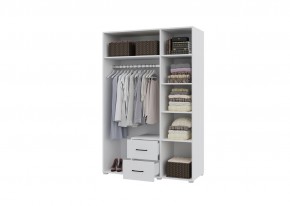 Шкаф 3-х створчатый с ящиками VICTOR (Белый-Бетон) в Сысерти - sysert.ok-mebel.com | фото 2