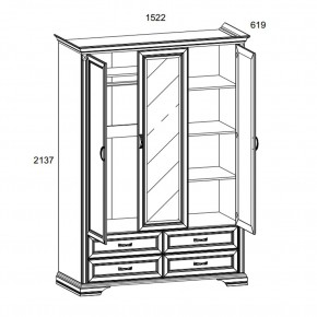 Шкаф 3D4S Z, MONAKO, цвет Сосна винтаж в Сысерти - sysert.ok-mebel.com | фото