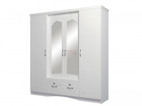 Шкаф 4-х дверный для одежды и белья Ольга-10 МДФ в Сысерти - sysert.ok-mebel.com | фото