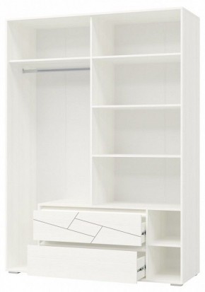 АДЕЛИНА Шкаф 4-х дверный с 2-мя ящ (рамух белый) в Сысерти - sysert.ok-mebel.com | фото 2