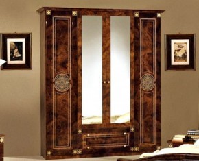 Шкаф 4-х дверный с зеркалами (02.144) Рома (орех) в Сысерти - sysert.ok-mebel.com | фото