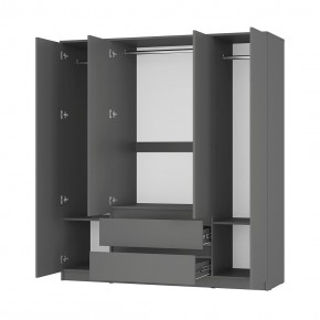 Шкаф 4-х створчатый Симпл ШК-13 (графит) в Сысерти - sysert.ok-mebel.com | фото 2