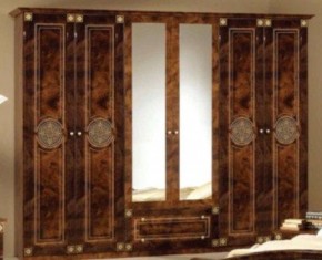 Шкаф 6-и дверный с зеркалами (02.146) Рома (орех) в Сысерти - sysert.ok-mebel.com | фото 1