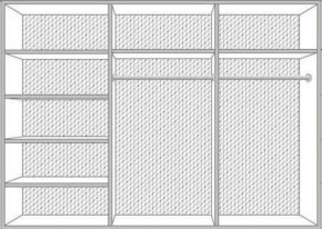 Шкаф 6-ти дверный с зеркалами (08.246) Ирина (беж) в Сысерти - sysert.ok-mebel.com | фото 2