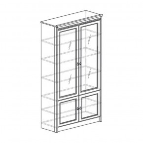 Шкаф для книг №184 "Лючия" Дуб оксфорд серый в Сысерти - sysert.ok-mebel.com | фото 2