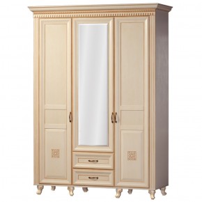Шкаф для одежды 3-х дверный №470 Марлен Кремовый белый в Сысерти - sysert.ok-mebel.com | фото