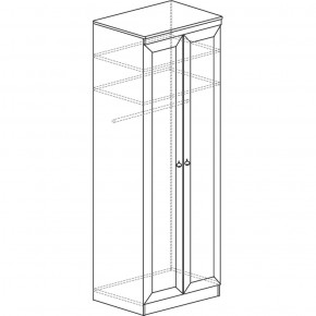 Шкаф для одежды №609 Инна Денвер темный в Сысерти - sysert.ok-mebel.com | фото 3