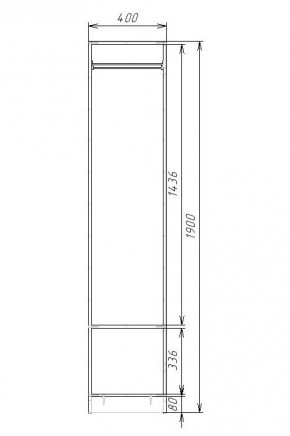 Шкаф для Одежды ЭШ1-РП-19-4 (ручка профильная) серия "Экон" в Сысерти - sysert.ok-mebel.com | фото 2