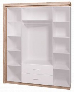 Шкаф для одежды с ящиками 4-х створчатый с зеркалом Люмен 16 в Сысерти - sysert.ok-mebel.com | фото 2