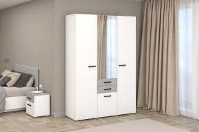 Шкаф Ева (Белый текстурный/Бетонный камень) в Сысерти - sysert.ok-mebel.com | фото