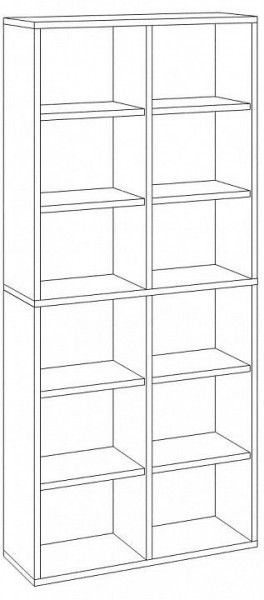 Шкаф книжный Домино СУ(ш2в2)+4ФГ в Сысерти - sysert.ok-mebel.com | фото 2
