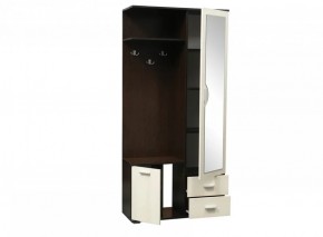 Шкаф комбинированный "Кармен - 1" (венге / вудлайн кремовый / зеркало) в Сысерти - sysert.ok-mebel.com | фото 3