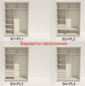 Шкаф-купе 1400 серии SOFT D8+D2+B2+PL4 (2 ящика+F обр.штанга) профиль «Графит» в Сысерти - sysert.ok-mebel.com | фото 6