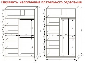 Шкаф-купе 1400 серии SOFT D8+D2+B2+PL4 (2 ящика+F обр.штанга) профиль «Графит» в Сысерти - sysert.ok-mebel.com | фото 7