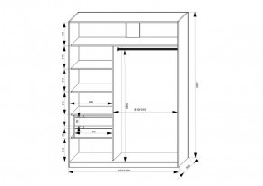 Шкаф-купе 1500 серии NEW CLASSIC K3+K3+B2+PL1 (2 ящика+1 штанга) профиль «Капучино» в Сысерти - sysert.ok-mebel.com | фото 3