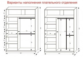 Шкаф-купе 1600 серии SOFT D1+D3+B2+PL1 (2 ящика+1штанга) профиль «Графит» в Сысерти - sysert.ok-mebel.com | фото 7