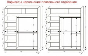 Шкаф-купе 1800 серии SOFT D6+D6+B2+PL3 (2 ящика+2штанги) профиль «Капучино» в Сысерти - sysert.ok-mebel.com | фото 8